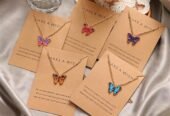 Shining Diva Fashion 5-6 Pcs Latest Stylish Butterfly Jewellery Necklace Set for Women Pendant Necklace Gifts for Girls