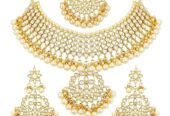 Gold Plated Wedding Jewellery Pearl Choker Necklace Set for Women