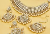 Gold Plated Wedding Jewellery Pearl Choker Necklace Set for Women